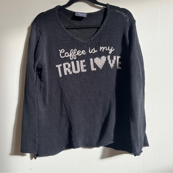 Wooden Ships Sweaters - Wooden Ships Sweater Coffee is my True Love M/L